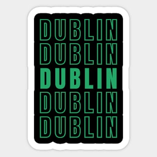 Dublin Irish Theme Design for St Patrick's Day 2024 Sticker